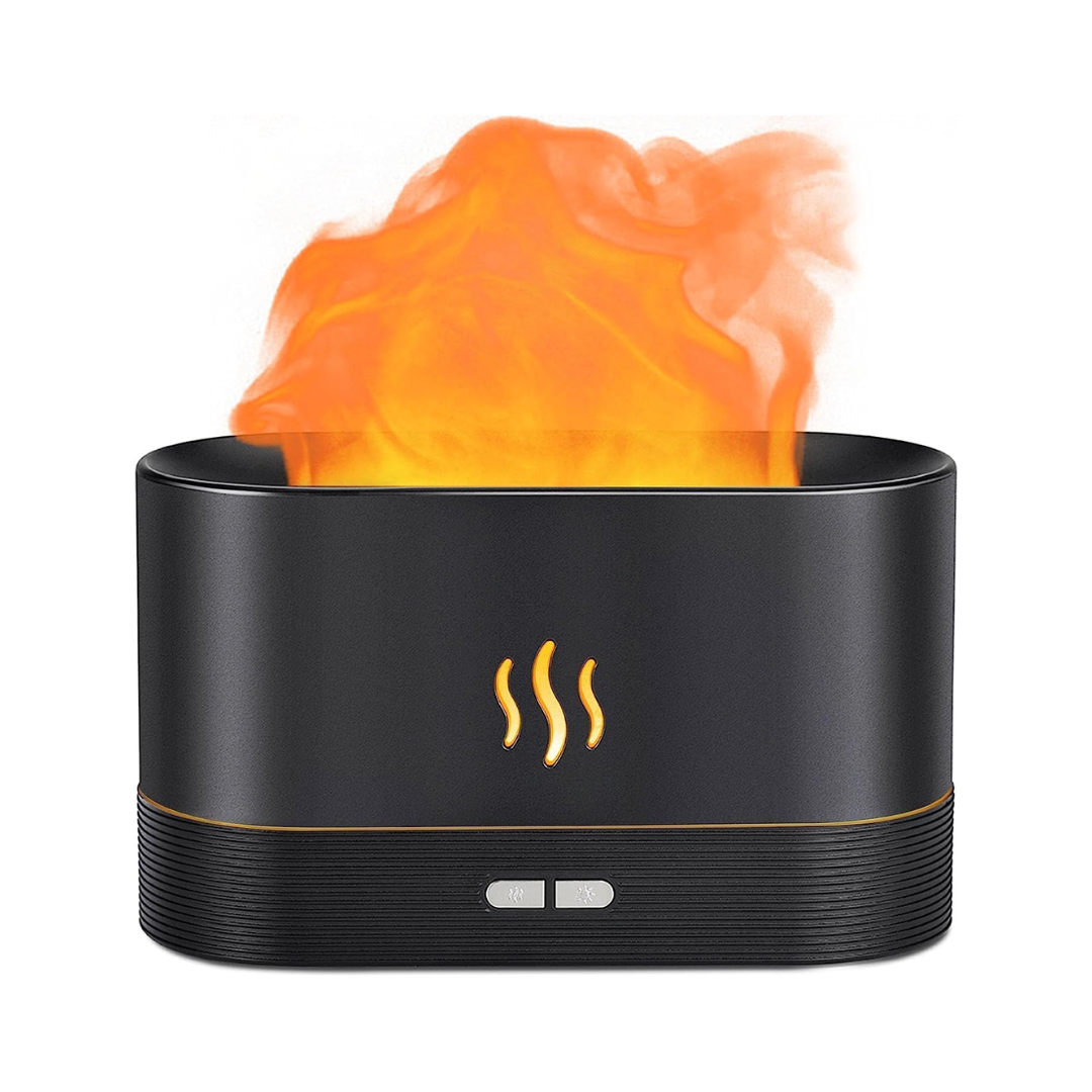 Humidificador de aire con efecto llama LED